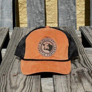 Mississippi Cattle Company Logo Leather Patch Richardson 939 Snapback Cap
